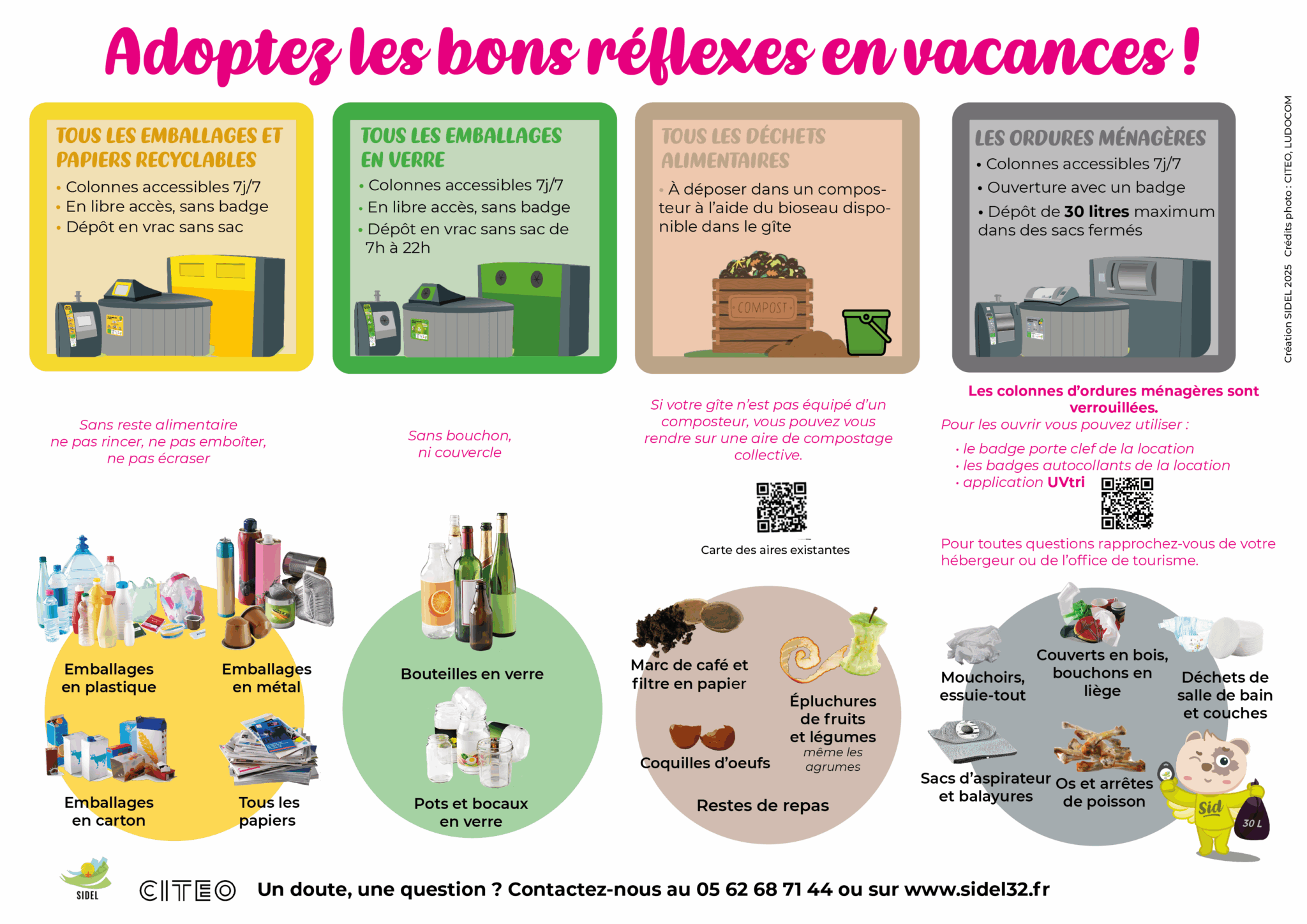 reproduction miniature - Consignes de tri vacances