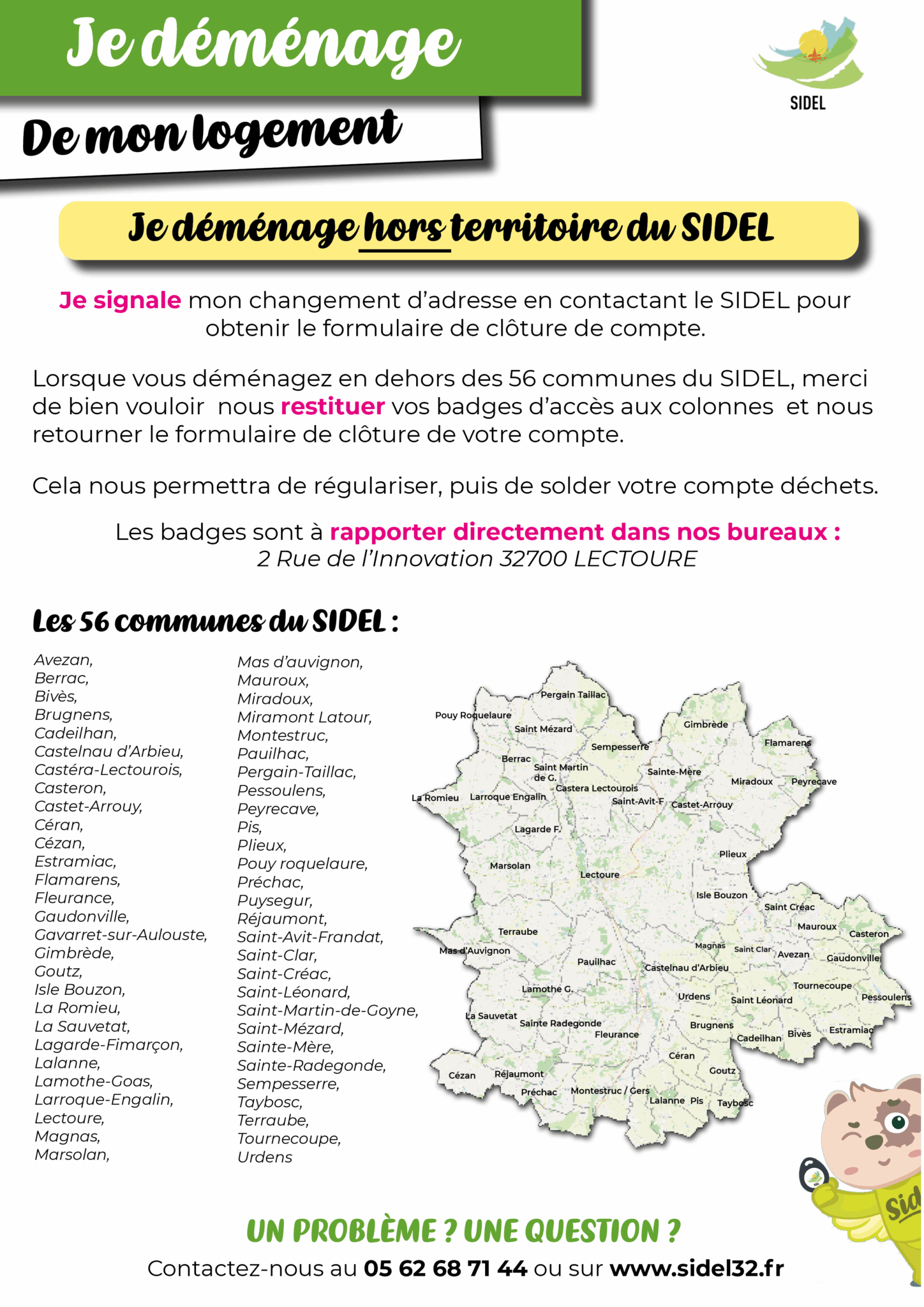reproduction miniature - Je déménage hors territoire du SIDEL